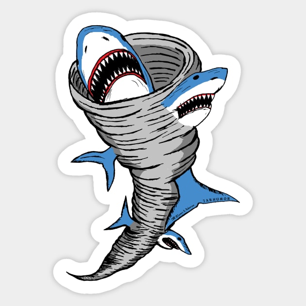 Shark Tornado Sticker by jarhumor
